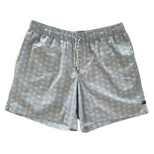 Rails Men’s Kian Bora Bora Burst Swim Trunks Blue White Vacation Size XXL EUC